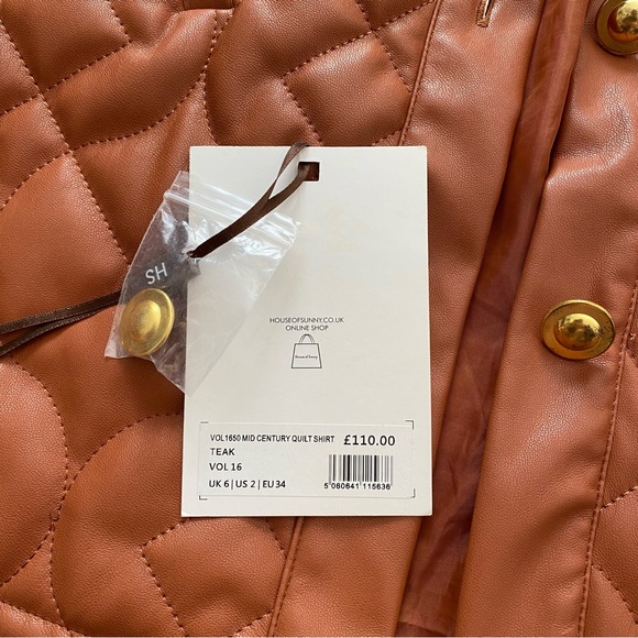 HOUSE OF SUNNY MIDCENTURY QUILTED SHIRT JACKET - Picture 12 of 14